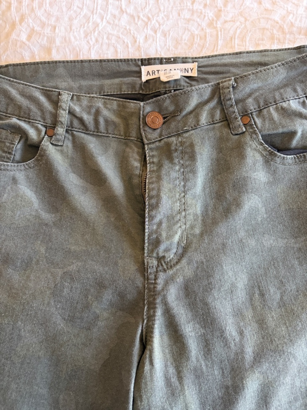 Artisan Ny Olive Green High-Rise Pants